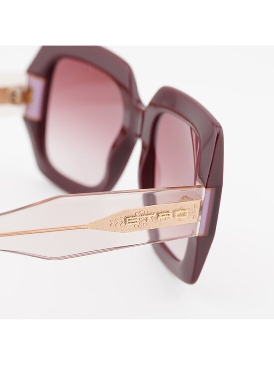ETRO 0011/S 0LHF 3X Sunglasses Burgundy Square Frame, Mauve Lenses main image 2